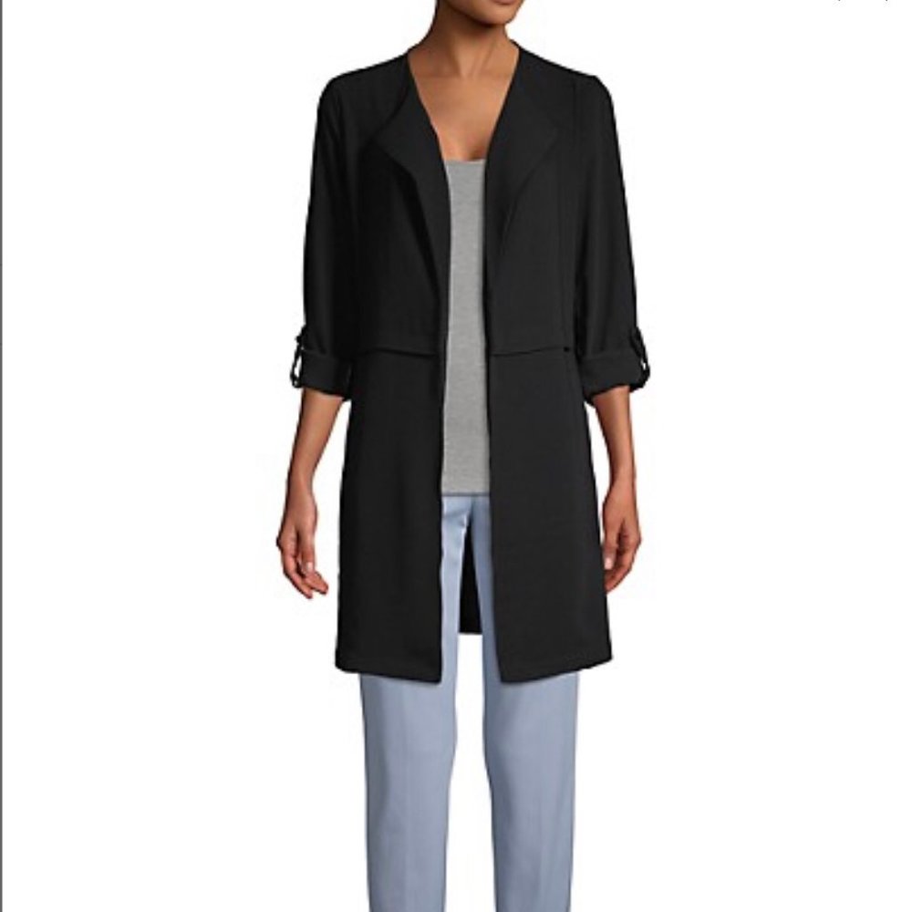 Philosophy Black Draped Trench Coat- NWT